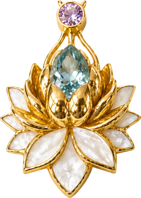 Lotus, 22k Gold Vermeil · Pendant