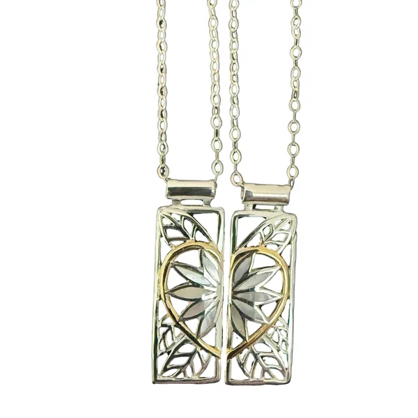 Necklace — two pieces, worn together — as photographed